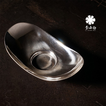 Li Xiaobai sterling silver 9999 tea ceremony accessories sterling silver cup holder handmade tea cup holder