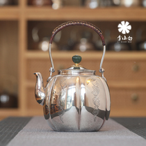 Li Xiabai silver pot sterling silver kettle sterling silver 9999 Silver pot melon shaped silver pot master carved silver pot