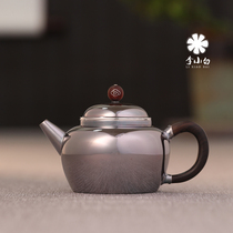 Li Xiabai silver pot sterling silver 9999 tea tea silver pot sterling silver tea tea silver pot boiling water silver pot