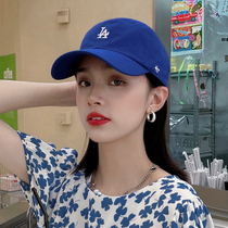 MULUSSO baseball cap female Korean version show face small curved eaves soft top hat 2022 mens and womens blue ny cap