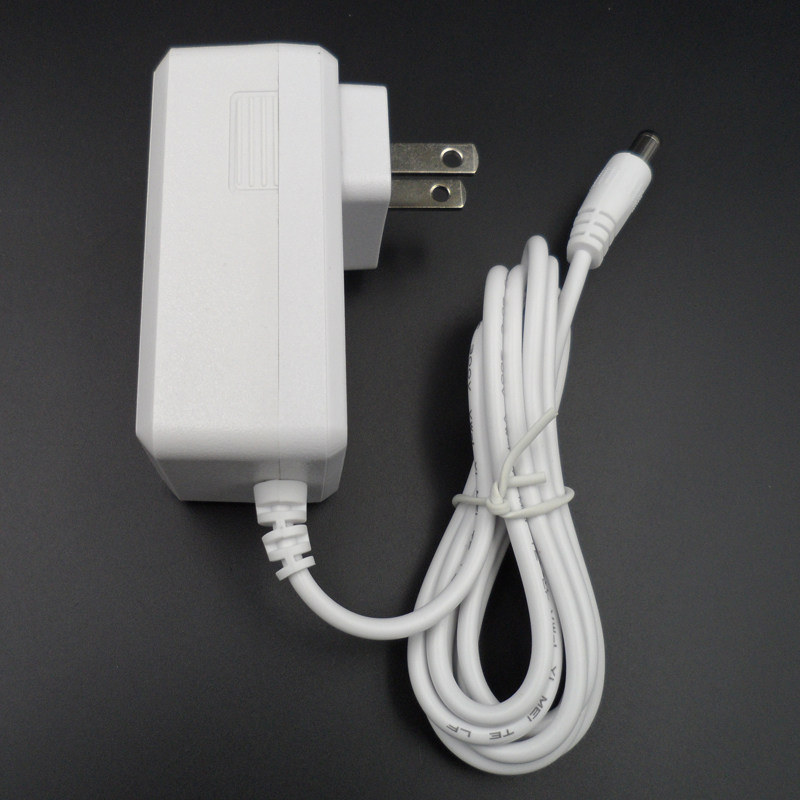 唯奇白色12v1a电源适配器led台灯路由器监控电源线12v1000ma美规