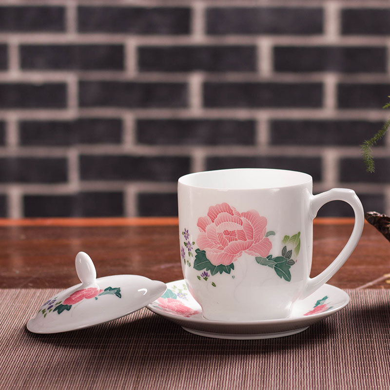 Liling porcelain four Chinese suit hand - made under glaze color porcelain bowl, a complete set of MAO housewarming birthday gifts can be customized