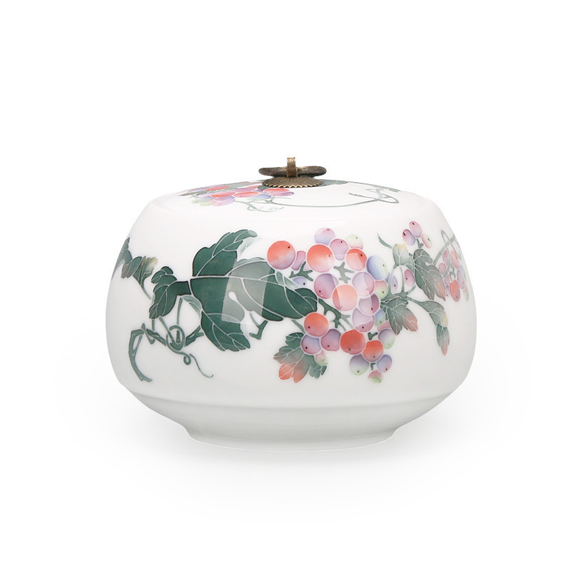 Liling porcelain grape sealed as cans small hand - made mesa jar of wine bookcase household gift store POTS