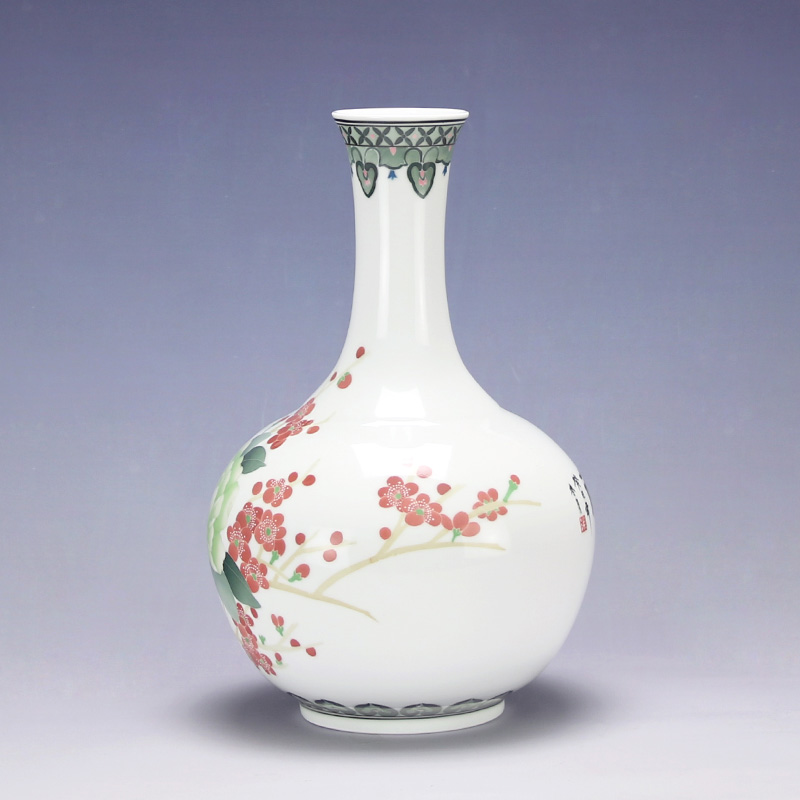 Under the liling glaze porcelain good remit mesa furnishing articles sitting room adornment vase colorful ceramics name plum blossom put hand - made of the design