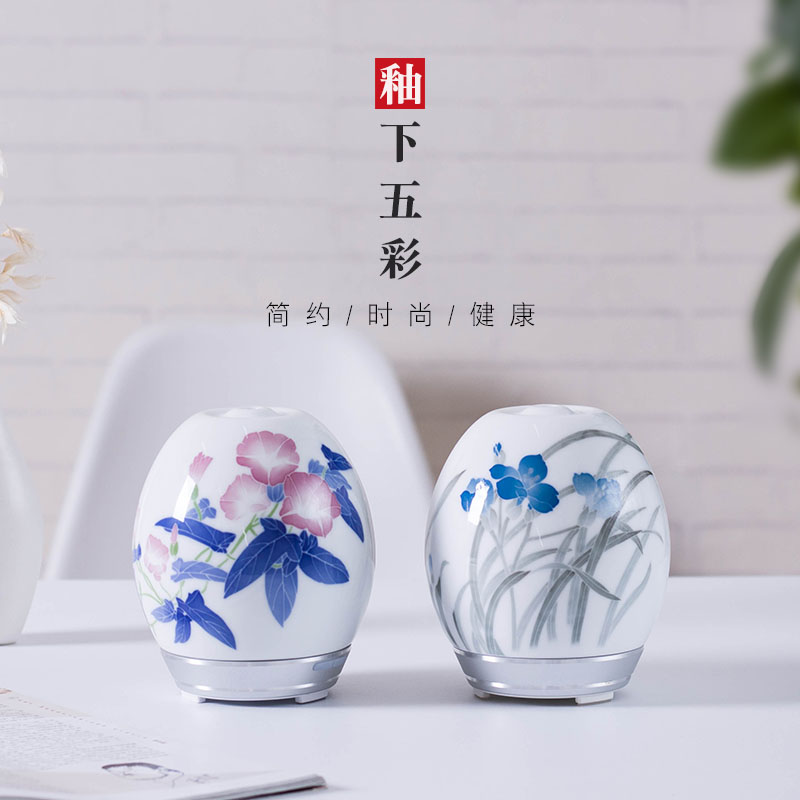 Under the new glaze colorful porcelain good remit hand - made ceramic household ultra - quiet bedroom office aroma humidifier