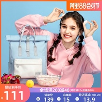 mrace forest backpack female college student Japanese simple style school bag solid color handbag trendy travel backpack