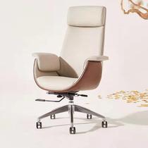 Leather boss chair comfortable computer chair household high-end conference chair simple shift chair sedentary swivel chair backrest chair