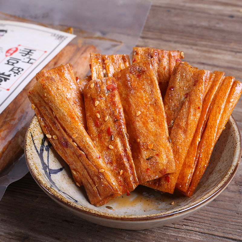 【给利伴】免费领淘宝网湖南特产豆皮辣片500g重庆麻辣手工儿时怀旧