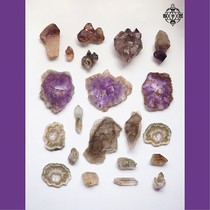 (Lin Instrumental Building) Purple Crystal Backbone Mineral Novelty Small Crowdhome Swing Piece Personality Pendulum Gift New Products