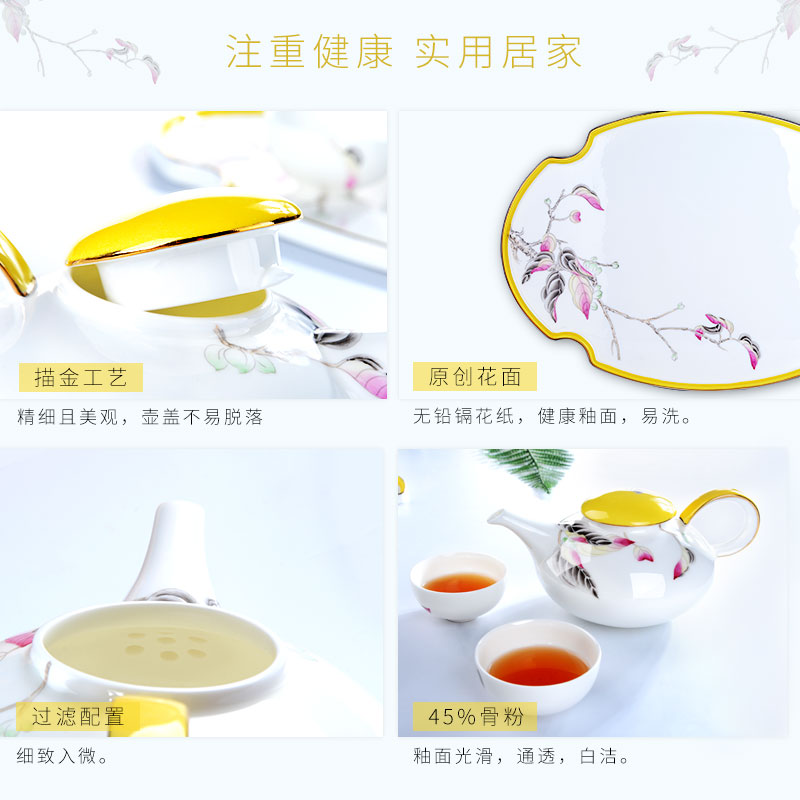 Kongfu tea sets tea tray was home sitting room high - grade ipads China Chinese style wedding gifts make tea modern ceramic cup