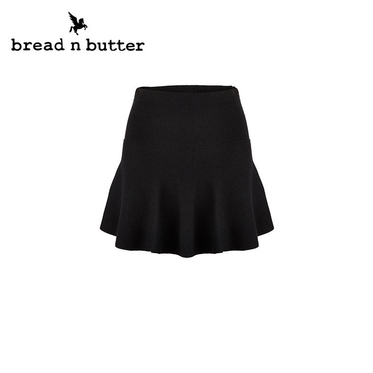 【商场同款】bread n butter面包黄油品牌女装高腰羊毛短裙半身裙