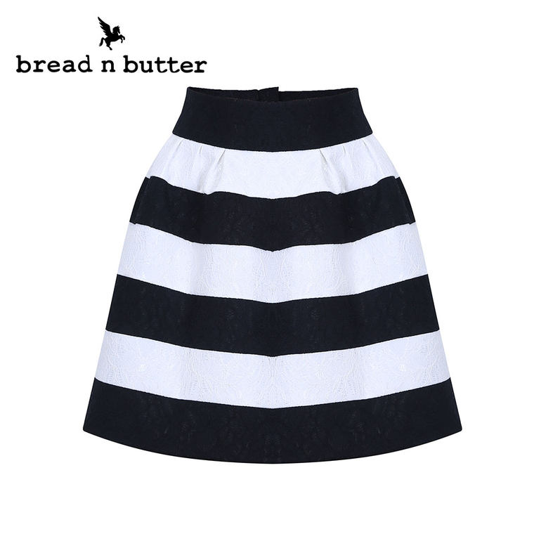 【新品首发】bread n butter面包黄油品牌女装时尚宽松条纹半身裙