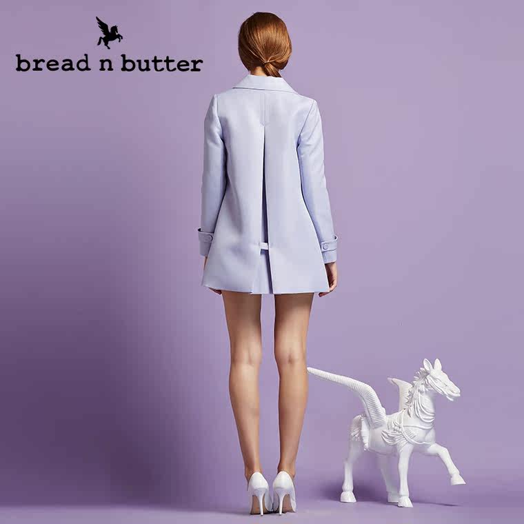 【商场同款】bread n butter面包黄油品牌女装双排扣通勤风衣外套