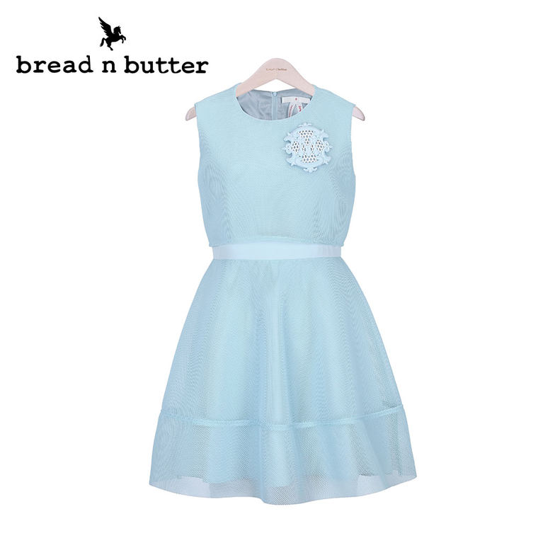 【新品首发】bread n butter面包黄油品牌女装圆领套头拼接连衣裙