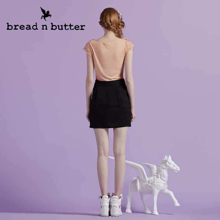 【商场同款】bread n butter面包黄油品牌女装短款低圆领连衣裙女