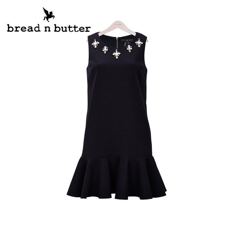 【新品首发】bread n butter面包黄油品牌女装无袖圆领连衣裙显瘦