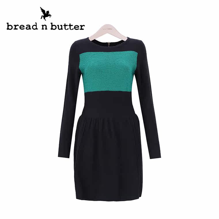 【商场同款】bread n butter面包黄油品牌女装针织淑女A字连衣裙