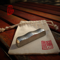 Mianyun Piankouzhai Original Design Handmade Hammer Tin Ware Lead-Free Tea Pillow Paperweight Pen Chopsticks Holder