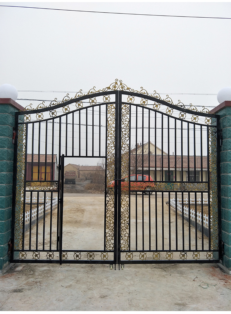 铁艺大门双开门庭院大门铁门别墅大门家用乡村农村院子大门对开门