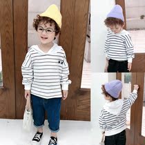 Boys  autumn hooded sweater Yangqi 2019 new baby spring and autumn top Childrens pullover Korean version of the tide