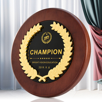 Wheat ear wooden medal custom-made lettering plaque production Certificate of honor Authorization card listing recognition souvenir