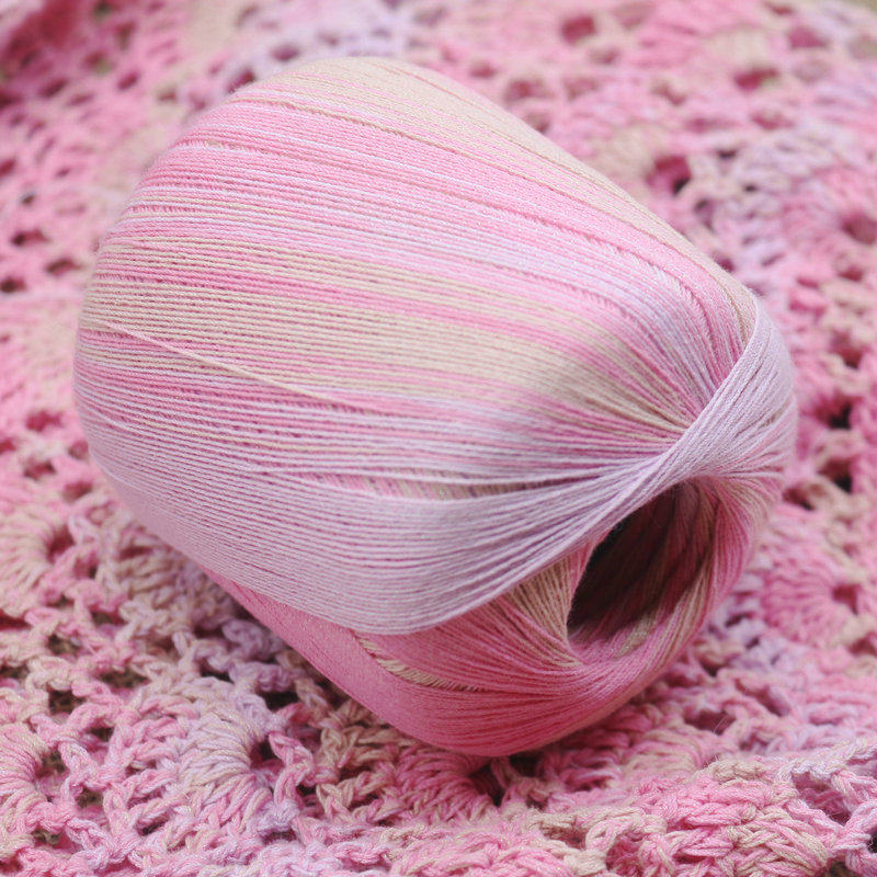 蕾丝线3号蕾丝线棉麻线长段染亚麻蕾丝线dmc蕾丝线宝宝毛线钩针线