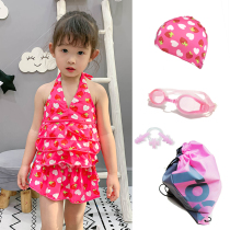 New Korean childrens swimsuit split one-piece middle and large child skirt cute girl swimming suit bikini