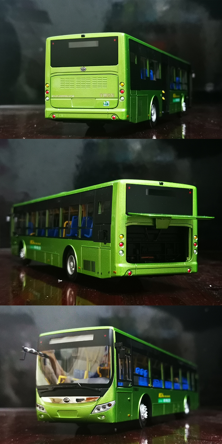 142宇通客车模型睿控公交车zk6125合金原厂车模大号玩具带灯恒硕模玩