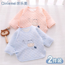 Newborn Baby Clothes Spring Autumn Money Pure Cotton Monk Clothes Early Birth Baby Autumn No Bones Warm Half Back Clothes Autumn Winter