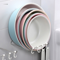 Bathroom stainless steel washbasin holder wall-mounted non-perforated toilet nail-Free Basin shelf washbasin storage rack