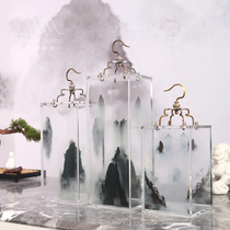 New Chinese ink bird cage creative decoration pot Villa model room Living room study entrance Designer craft ornaments