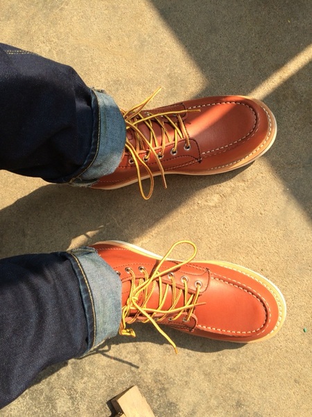 固特异技术结构 美式工装靴马丁靴 red wing875款