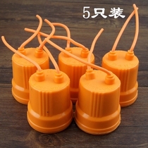 Ceramic waterproof explosion-proof belt line lamp holder E27 screw mouth Luo mouth waterproof hanging light and dark energy-saving lamp holder LED lamp head