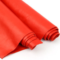 Red oil wax leather handmade diy leather sofa soft and hard bag leather fabric plain weave head layer cowhide leather