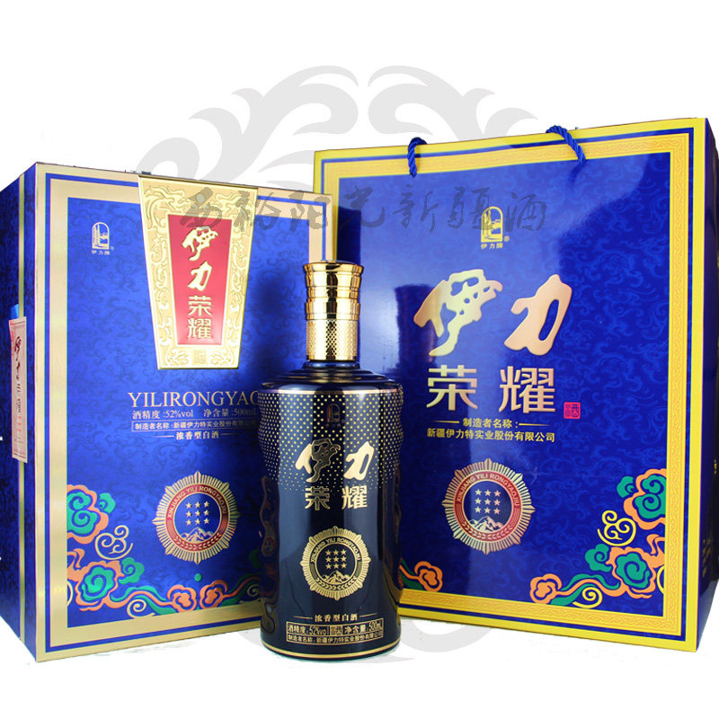 新疆白酒伊力特伊力荣耀九星浓香型52度500ml*6瓶/箱 粮食酒包邮
