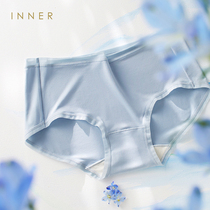 Pure Colour Modale Without Mark Underwear Female One-Piece Mulberry Silk Inner Gear Antibacterial Mid-Waist Adolescent Girl Summer Thin breathable