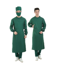 Surgical clothes cotton dark green by Blue operating room men and women doctors surgical clothes brush hand clothes wash clothes