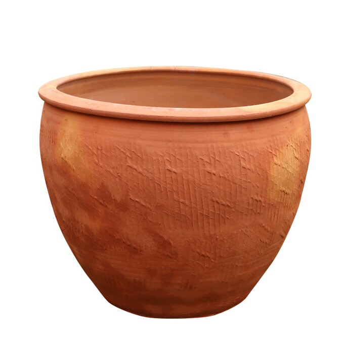 泥陶古法养鱼土陶盆无釉土陶缸