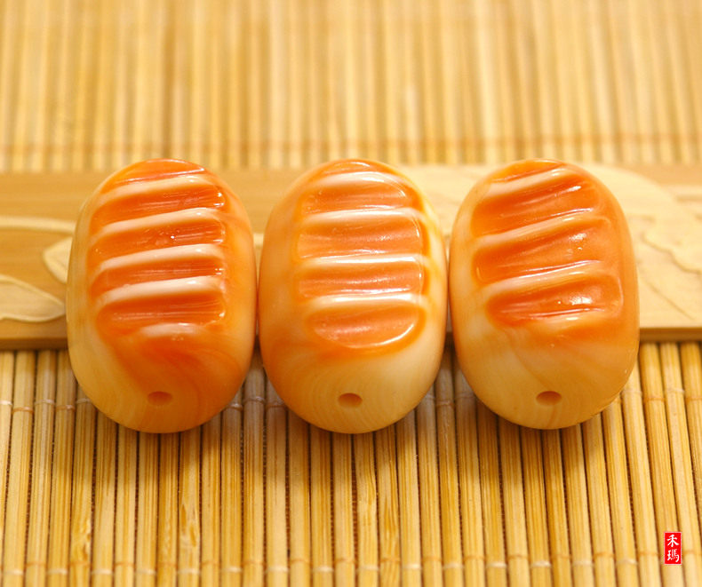 天然万宝螺大颗桶珠鼓珠隔珠/带血槽diy多宝珠手链佛珠配饰