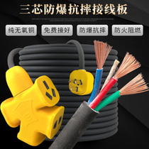 Copper outdoor antifreeze beef wire three-core power cord cable 3-core wire 1 5 2 5 4 square sheath cable