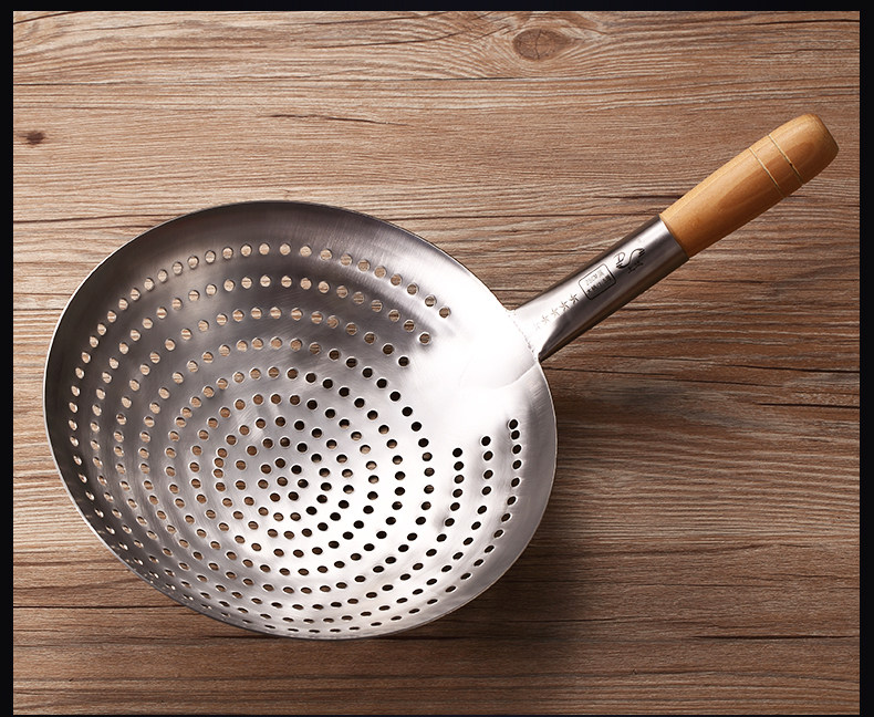 凉虾麻辣烫漏勺 不锈钢笊篱大号油炸工具漏网滤油网漏瓢捞面勺