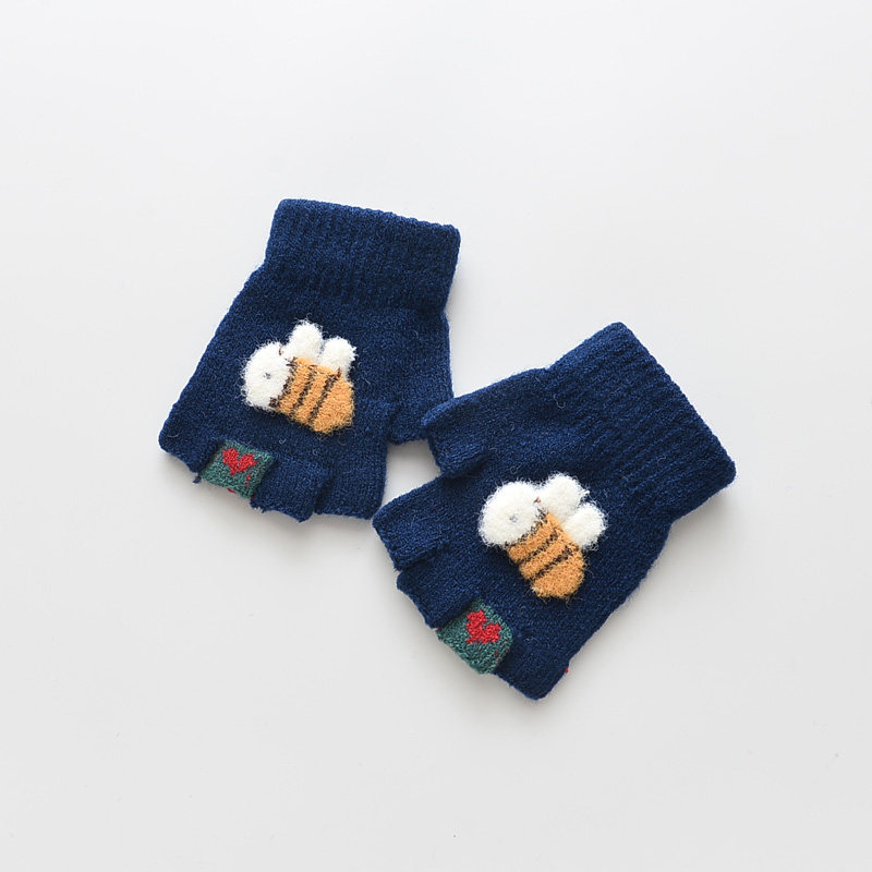 婴儿手套冬0-1-3岁宝宝分指保暖手套男孩女孩半指幼儿分指小手套