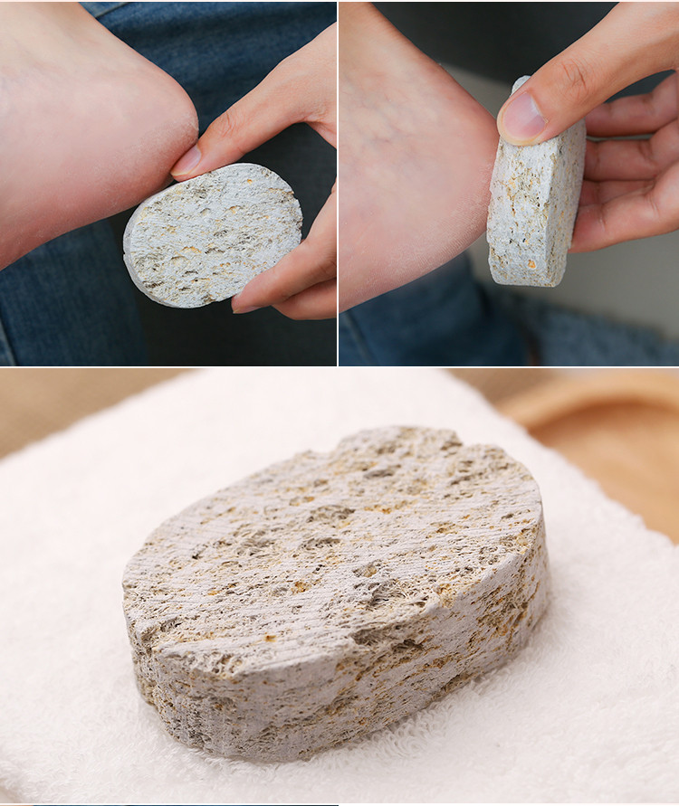 日式火山搓脚石天然浮石火山石磨脚石去死皮搓 去角质老茧修脚石_不