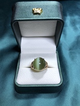 And Tanyu Russia Beyjade exquisite female ring pure natural cat eye withdrawal face 18k true gold no impurity gem level