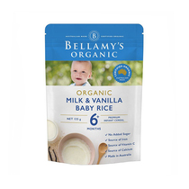 April 22 Australian Bellamy rice noodles new packaging rice porridge 6 vanilla organic high-speed rail baby supplement