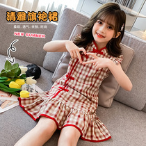 Girls qipao dress for summer clothing little girl princess dress 2020 new foreign air child Han clothing Chauga Summer Liandress