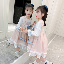 Girls dress Childrens College Wind skirts Little girl Loretta Princess Leita Loretta Lolita