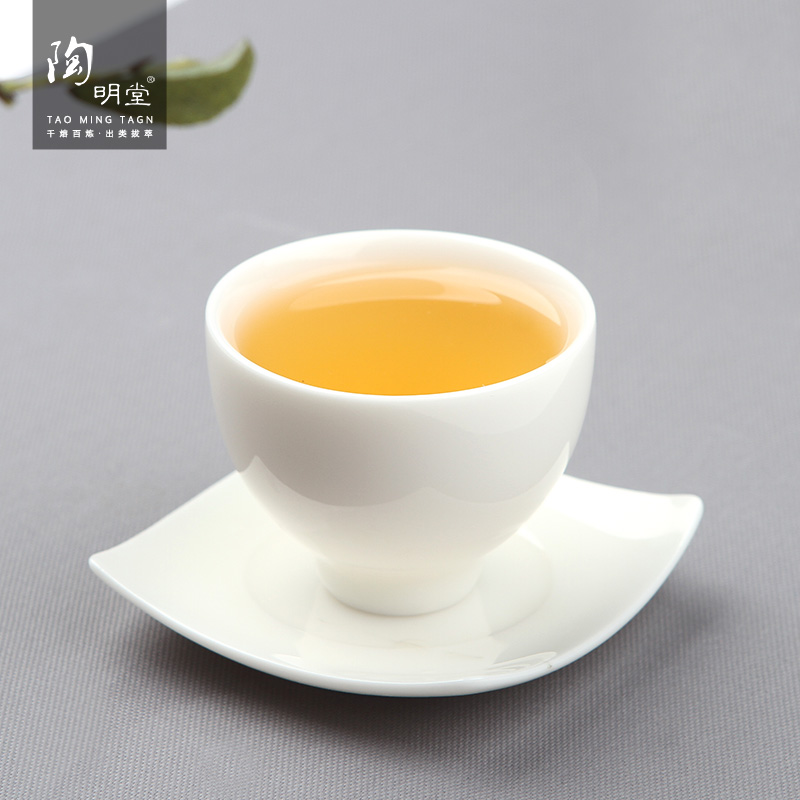 TaoMingTang ceramic cups kung fu bowl jade porcelain dehua hand master single CPU personal cup sample tea cup hat to CPU