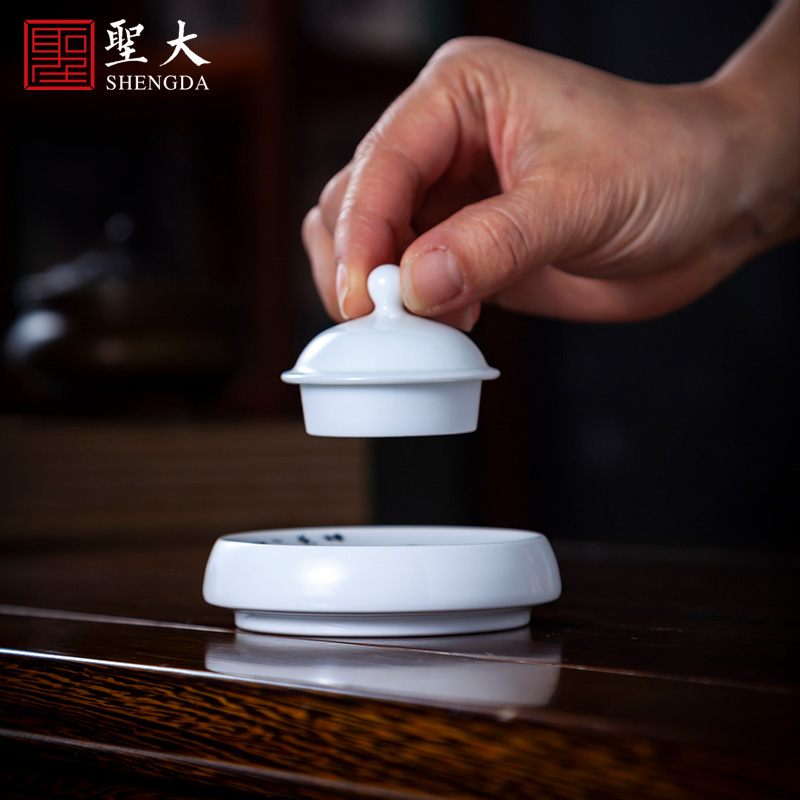 Holy big ceramic cover employ hand - made new see zen tea character saucer cover all hand jingdezhen tea accessories