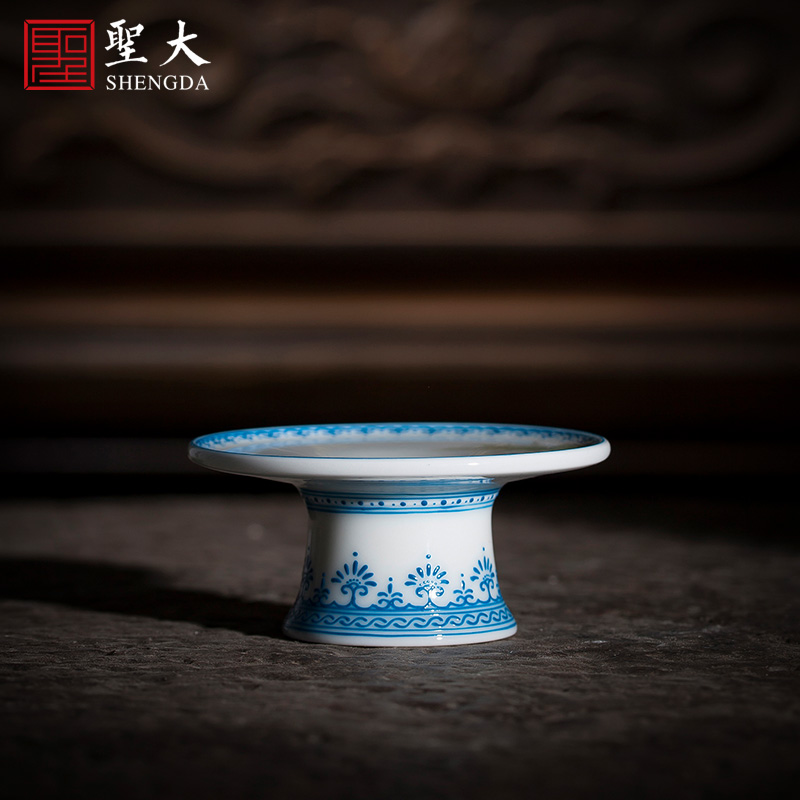 Holy big ceramic cover tora jingdezhen hand - made cui edge pastel cherry hedgehog cover furnishing articles all hand tea accessories